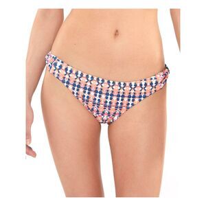 JESSICA SIMPSON Women's Pink  Twist Sides Laguna Beach Hipster Swimsuit Bottom S